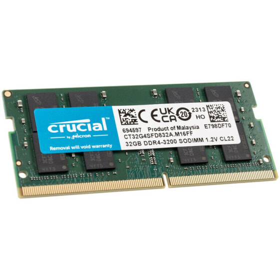 Crucial DDR4-3200 RAM, CL22, SO-DIMM - 32 GB