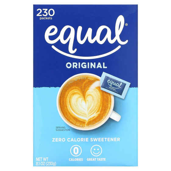 Equal, Нулевой калорийный подсластитель, оригинальный, 230 пакетиков