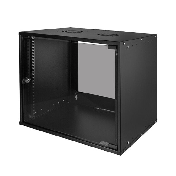 LogiLink W09C55B - Wall mounted rack - 9U - 40 kg - 12 kg - Black