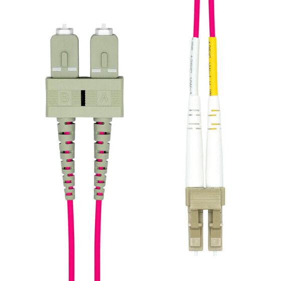 ProXtend LC-SC UPC OM4 Duplex MM Fiber Cable 5M - 5 m - OM4 - LC - SC - Male