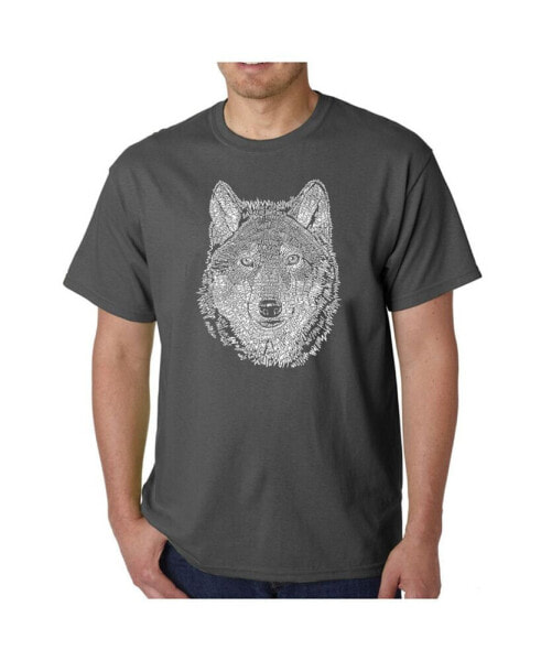 Men's Word Art - Wolf T-Shirt