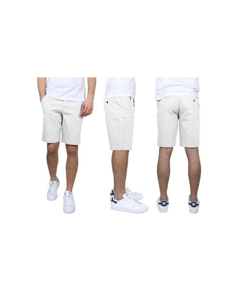 Men's 5-Pocket Flat-Front Slim-Fit Stretch Chino Shorts