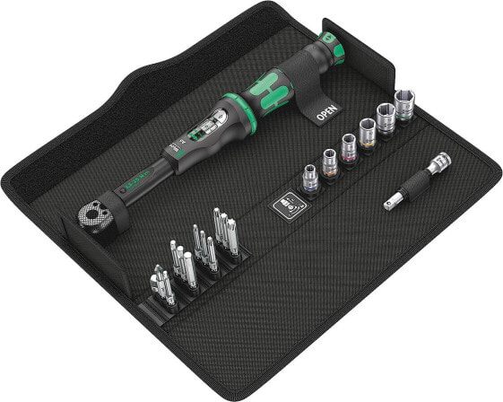 Wera 05130110001 Click-Torque A 6 Set 1 Torque Wrench Set & Bit Assortment, Tool-Check Plus, 39 Pieces, 05056490001