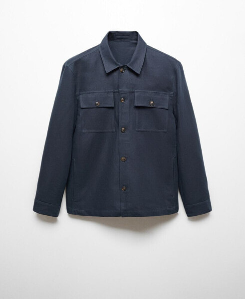 Men's Pocket Linen Cotton Jacket