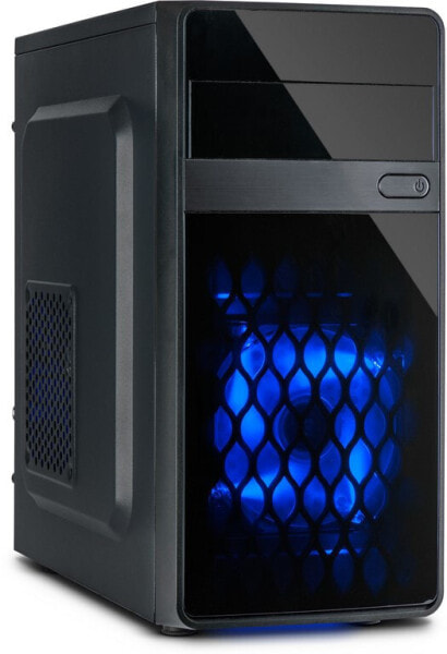 Inter-Tech MA-01 Micro - Micro Tower - PC - Black - uATX - Blue - Case fans