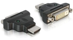 Delock Adapter HDMI / DVI - HDMI M - DVI 25-pin FM - Black