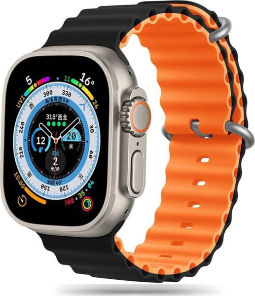 Tech-Protect TECH-PROTECT ICONBAND PRO APPLE WATCH 4 / 5 / 6 / 7 / 8 / 9 / SE / ULTRA 1 / 2 (42 / 44 / 45 / 49 MM) BLACK/ORANGE standard