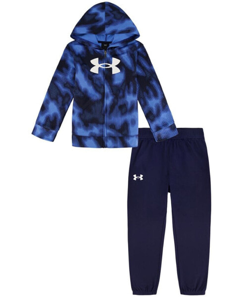 Little Boys Valley Etch Zip-Up Hoodie and Joggers Set
