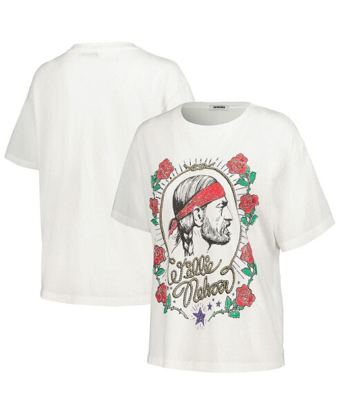 Women's White Willie Nelson Graphic T-shirt