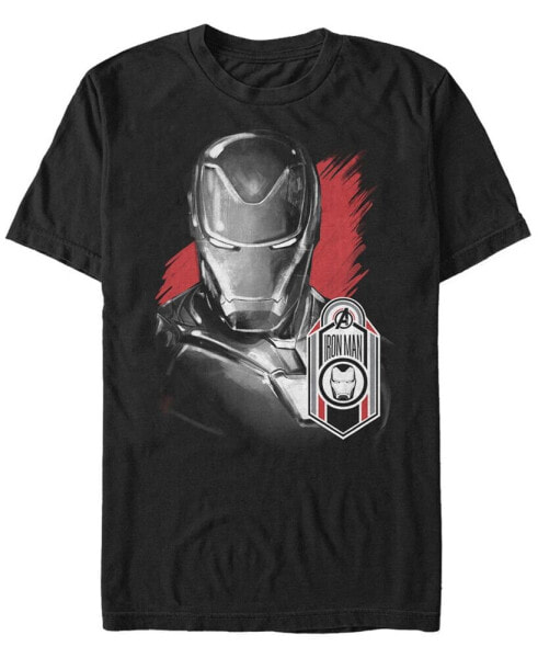 Marvel Men's Avengers Endgame Fierce Ironman Glance And Tag Short Sleeve T-Shirt