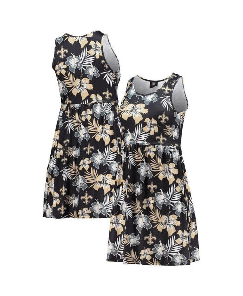 Women's Black New Orleans Saints Floral Sundress