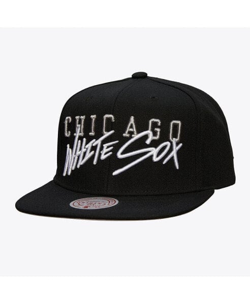 Men's Black Chicago White Sox Team Tagged Snapback Hat