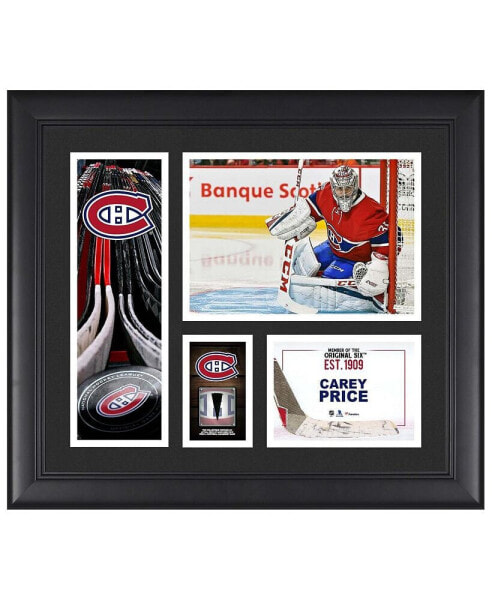 Carey Price Montreal Canadiens Framed 15" x 17" Player Collage with a Piece of Game-Used Puck