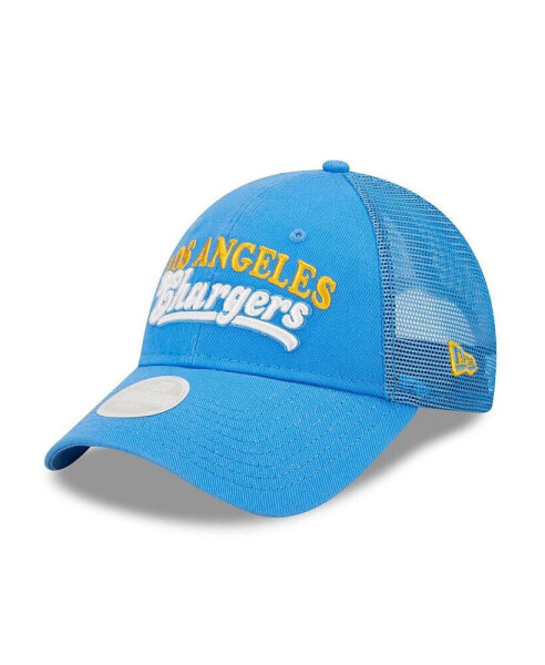 Women's Powder Blue Los Angeles Chargers Team Trucker 9FORTY Snapback Hat