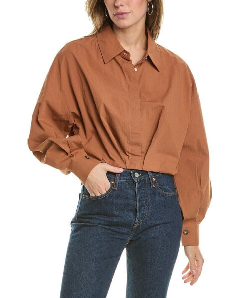 Oat New York Cropped Blouse Women's Brown M