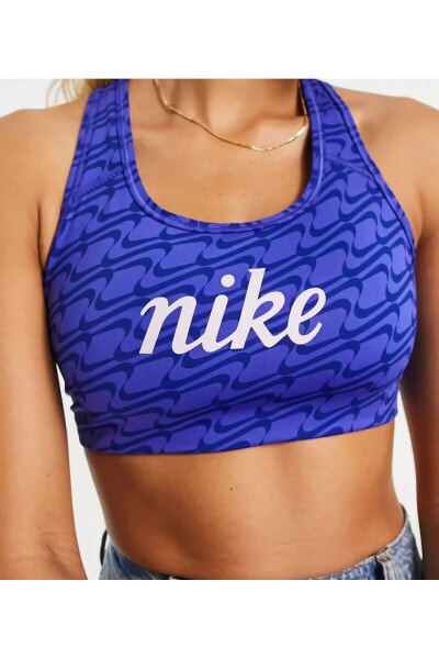 Топ Nike Dri-FIT женский синий Bralet Спортивный топ