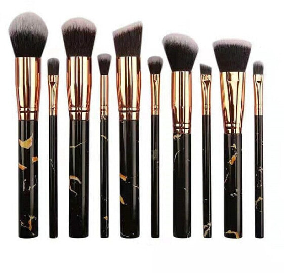 Make-up Pinsel-Set 10 St. schwarz-gold