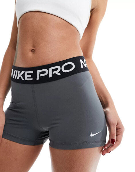 Nike Pro Training Dri-Fit 3 inch shorts in iron grey