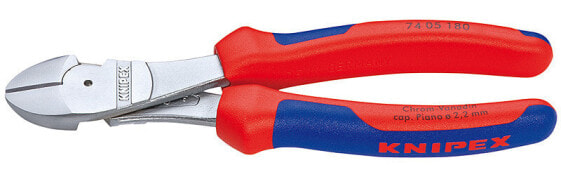 KNIPEX 74 05 160 - Diagonal pliers - Chromium-vanadium steel - Plastic - Blue - Red - 160 mm - 209 g