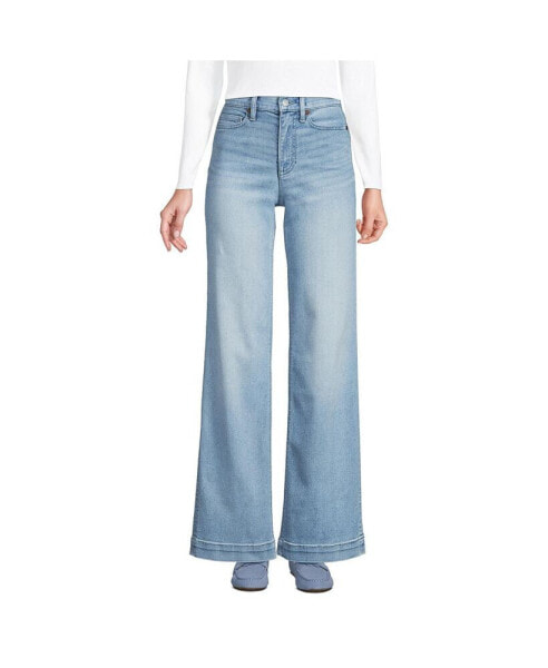 Women's Tall Recover High Rise Wide Leg Blue Jeans