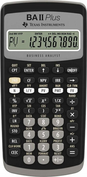 Kalkulator Texas Instruments Texas BAII Plus financial calculator uk manual