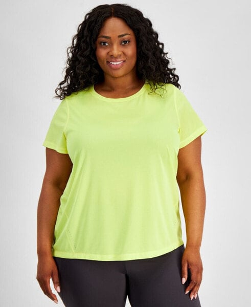 Plus Size Birdseye Mesh T-Shirt, Created for Macy's