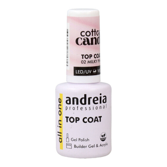 Фиксатор лака для ногтей Andreia Cotton Candy Top Coat Nº 02 Milky Pink 10,5 ml