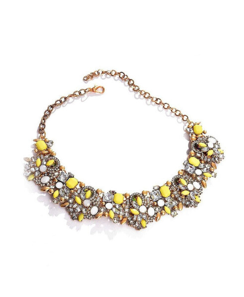 Women's Yellow Stone Cluster Necklace