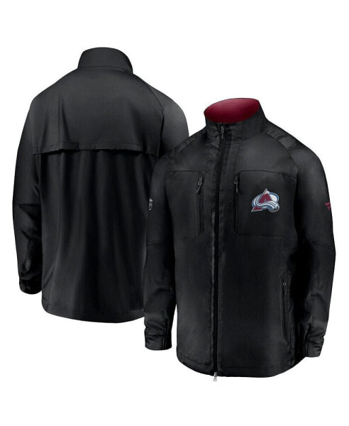 Куртка мужская Fanatics Colorado Avalanche черная Аутентичная Pro Locker Room Rink Raglan Full-Zip