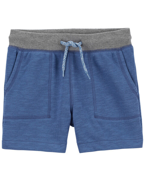 Toddler Ribbed Knit Drawstring Shorts 3T