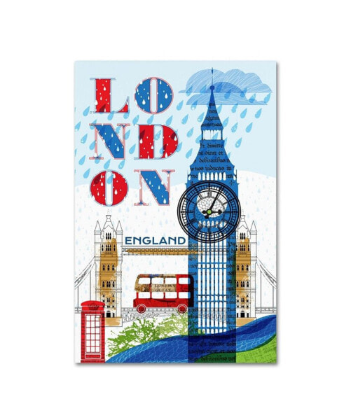 Lisa Powell Braun 'London' Canvas Art - 19" x 12" x 2"