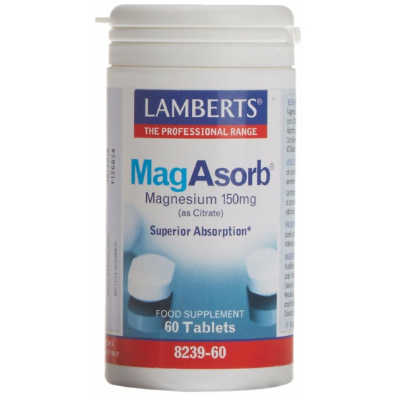 Food Supplement Lamberts MagAbsorb Magnesium 60 Units