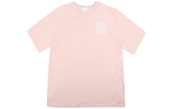 MLB 宽松涂鸦印花运动圆领直筒T恤 男女同款 粉红色 / Футболка MLB 31TSSJ931-50P