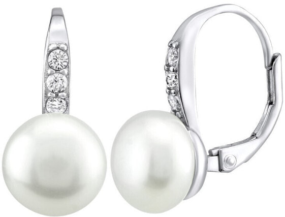 CASSIDY silver earrings with white natural pearl LPSP0639