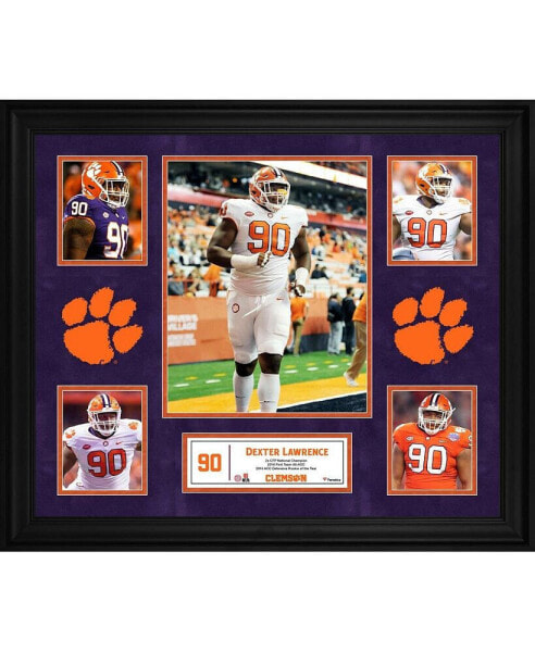 Картина с фотоколлажем 5-Photo Collage Fanatics Authentic dexter Lawrence Clemson Tigers Framed 23" x 27"