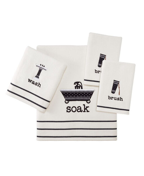 Bath Icons Whimsical Cotton 4-Pc. Bath Towel Set