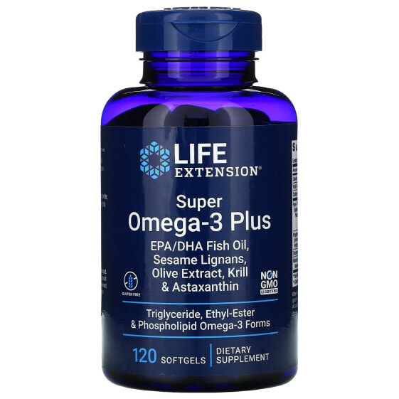 Витамины Life Extension Super Omega-3 Plus, 120 капсул