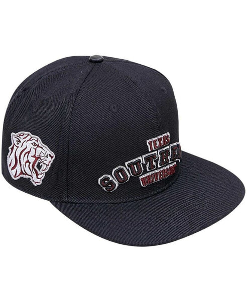 Men's Black Texas Southern Tigers Arch Over Logo Evergreen Snapback Hat