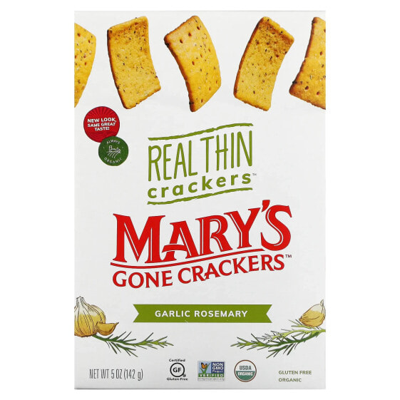 Organic Real Thin Crackers™, Garlic Rosemary, 5 oz (142 g)