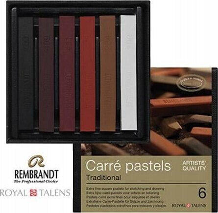 Artequipment Rembrandt Carré pastel set Traditional | 6 colours