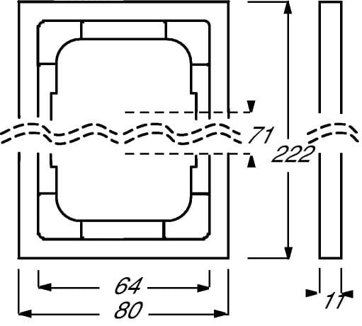 BUSCH JAEGER 1754-0-4308 - Aluminium - Busch-Jaeger - 80 mm - 222 mm - 1.1 cm