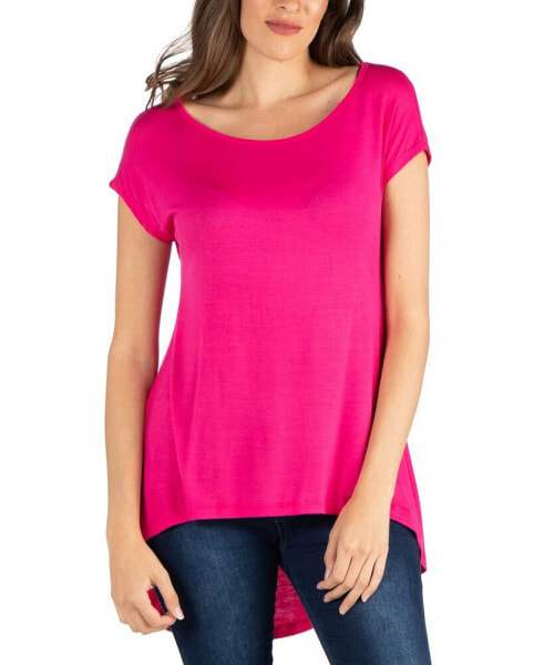 Scoop Neck High Low T-Shirt