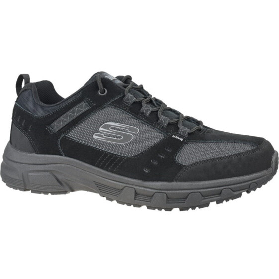 Мужские кроссовки спортивные для бега черные текстильные низкие Skechers Oak Canyon