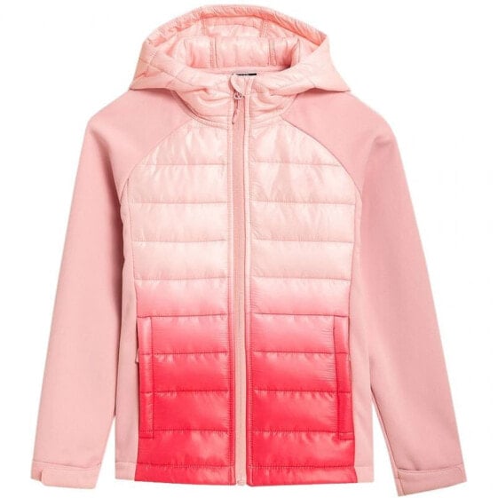 Куртка для девочки 4F softshell светло-розовая HJZ21 JSFD002 56S