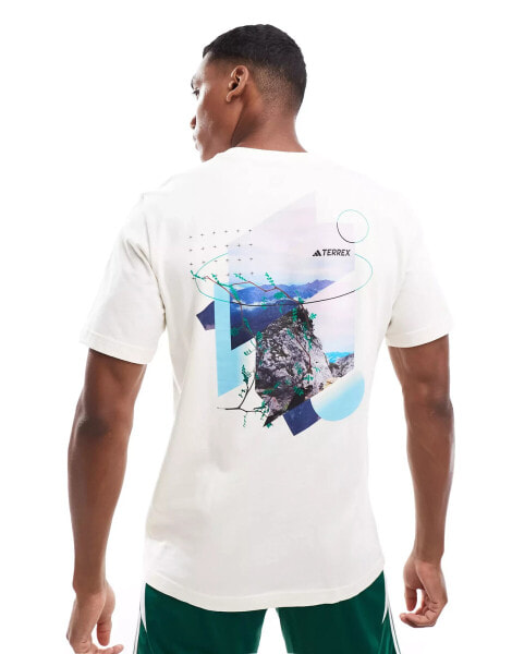 adidas Terrex Back Graphic t-shirt in white