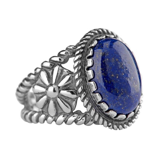 Southwestern Wildflower Ring-Crafted from Sterling Silver and Genuine Gemstones, Sizes 5-10