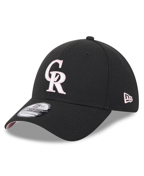 Men's Black Colorado Rockies 2024 Mother's Day 39THIRTY Flex Hat