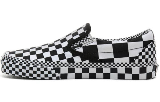 Кроссовки Vans Slip-On All Over Checkerboard Classic черно-белые