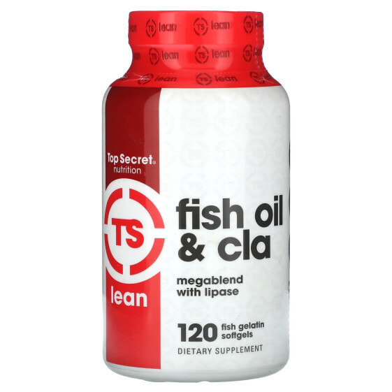 Мега-комплекс Lean, Fish Oil & CLA с липазой, 120 мягких желатиновых капсул Top Secret Nutrition