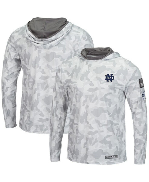 Men's Arctic Camo Notre Dame Fighting Irish OHT Military-Inspired Appreciation Long Sleeve Hoodie T-shirt